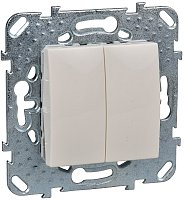 Выключатель без рамки Schneider Electric Unica 2-кл. бежевый